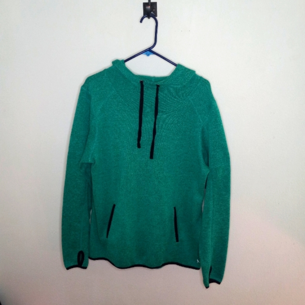 Danskin Now XL 16-18 Hooded Top Green